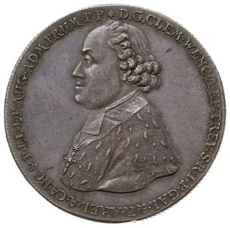 talar 1769, Koblencja, Aw: Popiersie w lewo i napis wokoło, Rw: Tarcza herbowa i napis wokoło