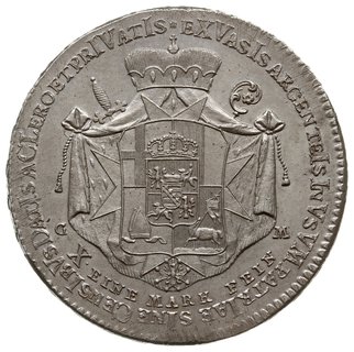 talar 1794, Koblencja, Aw: Popiersie w prawo i napis wokoło, Rw: Tarcza herbowa i napis wokoło z datą  zapisaną chronogramem