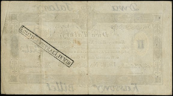 2 talary 1.12.1810; podpis komisarza Józef Jarac