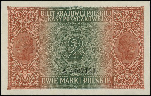 2 marki polskie 9.12.1916; jenerał, seria A, num
