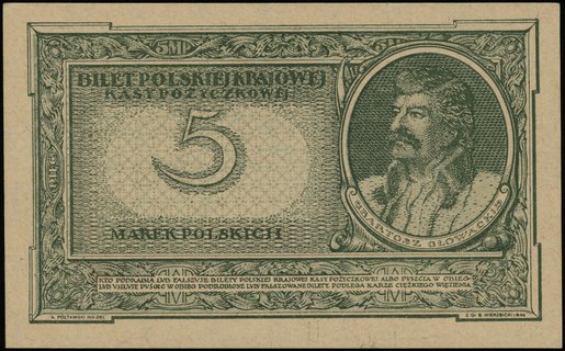 5 marek polskich 17.05.1919; seria IC, numeracja