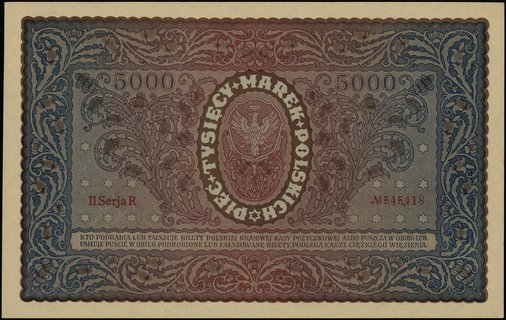 5.000 marek polskich 7.02.1920; seria II-R, nume