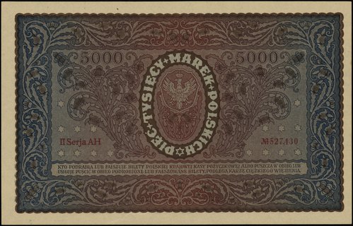 5.000 marek polskich 7.02.1920; seria II-AH, num