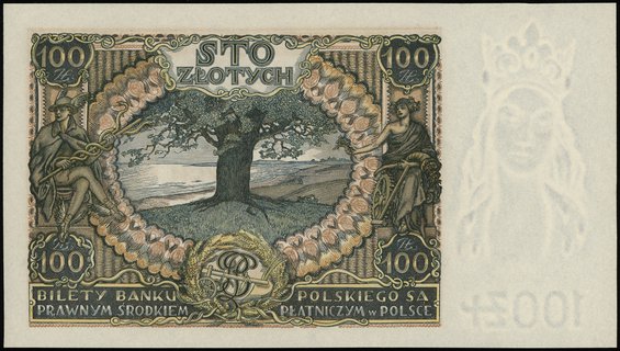 100 złotych 9.11.1934; seria CP, numeracja 04458