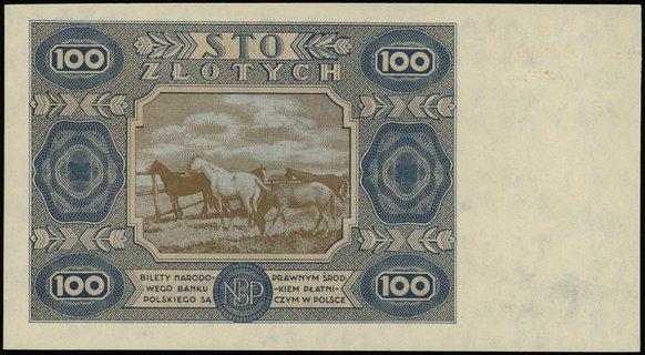 100 złotych 1.07.1948 (według projektu emisji z 