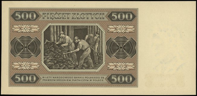 500 złotych 1.07.1948; seria AC, numeracja 47414