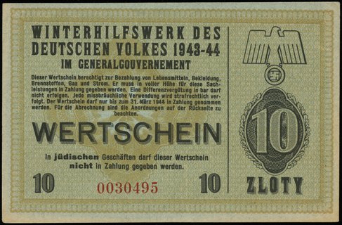 Winterhilfswerk des Deutschen Volkes (Pomoc zimowa) 1943-1944 im Generalgouvernement