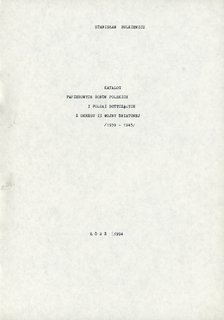 Bulkiewicz Stanisław - Katalog papierowych bonów polskich i Polski dotyczących z okresu II Wojny Światowej /1939-1945/, Łódź 1994