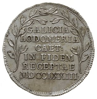 żeton z 1773 roku z okazji przyłączenia Galicji 