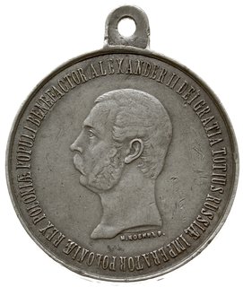 Aleksander II, - medal z uszkiem sygnowany na aw