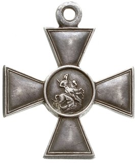 krzyż św. Jerzego 4 stopnia typ I, na stronie odwrotnej nr 264815, srebro 34 x 34 mm, 10.42 g, Diakow 1132.4 (R1), brak wstążki, ładna patyna