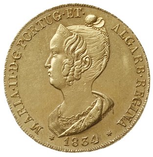 4 escudo (peça = 7500 reis) 1834, Lisbona