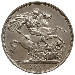 1 korona 1887, Londyn; emisja jubileuszowa; Seab