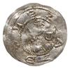denar z lat 1157-1166; Aw: Popiersie księcia na wprost trzymającego miecz, w prawym polu litera E,..
