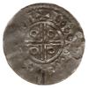 naśladownictwo denara duńskiego z XI w.; Aw: Krzyż liściasty, wokół perełki, w otoku napis lub jeg..