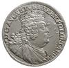 szóstak 1756, Lipsk; Kahnt 693 var. j - szerokie popiersie króla, obie korony żeberkowate; piękny