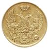 3 ruble = 20 złotych 1834 П-Д / СПБ, Petersburg; złoto 3.90 g; Plage 299, Bitkin 1075 (R), H.Cz. 4..