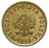 10 groszy 1949, Warszawa, na rewersie wklęsły napis PRÓBA; Parchimowicz P.205.b (mosiądz - nakład ..