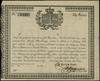 Posiłki Polskie; pożyczka (obligacja) na 600 złotych 1.06.1831; numeracja 4228, nieczytelny podpis..