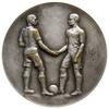 medal wydany przez PZPN z okazji meczu piłkarskiego Szwecja - Polska w Krakowie rozegranego 1.11.1..
