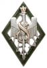 oficerska odznaka pamiątkowa 5 Dywizji Strzelców Syberyjskich, Orzeł z korpusem owiniętym złoconą ..
