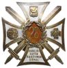 oficerska odznaka pamiątkowa 28 Pułku Strzelców Kaniowskich - Łódź, czteroczęściowa w kształcie kr..