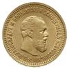 5 rubli 1890 (А.Г), Petersburg; Fr. 168, Bitkin 35, Kazakov 721; złoto 6.44 g, bardzo ładnie zacho..