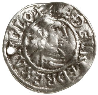 denar typu first hand, 979-985, mennica Exeter, mincerz Brun