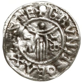 denar typu first hand, 979-985, mennica Exeter, mincerz Brun