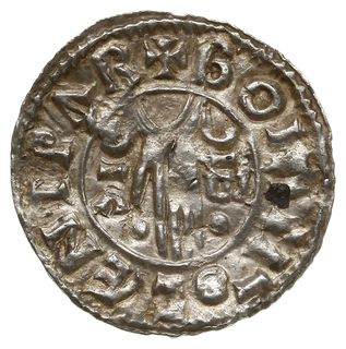denar typu second hand, 985-991, mennica Canterbury, mincerz Boga