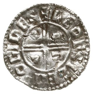 denar typu crux, 991-997, mennica Ipswich, mincerz Leofstan
