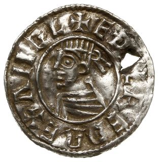 denar typu small cross, 1009-1017, mennica Lincoln, mincerz Aethelnoth