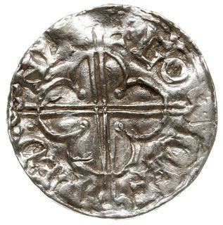 denar typu quatrefoil, 1018-1024, mennica Lincoln, mincerz Godwine