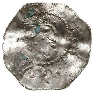 denar 1002-1014; Aw: Popiersie w prawo, HENRICVS