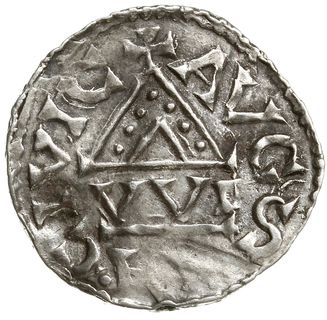 denar 1010-1029, Augsburg, mincerz Vilja; Aw: Kr
