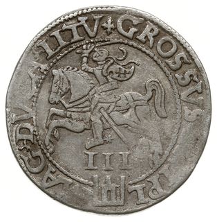 trojak z popiersiem króla z tzw. \słabego srebra\" 1562
