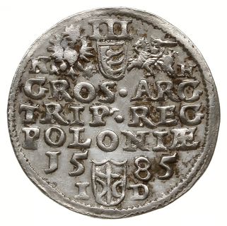 trojak 1585, Olkusz; odmiana z literami G-H obok