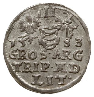 trojak 1583, Wilno; odmiana z herbem Leliwa pod 