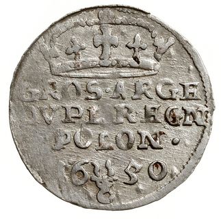 dwugrosz 1650, Wschowa; na awersie błąd w napisi