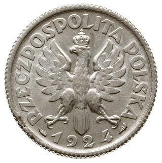 1 złoty 1924, Paryż; popiersie kobiety z kłosami