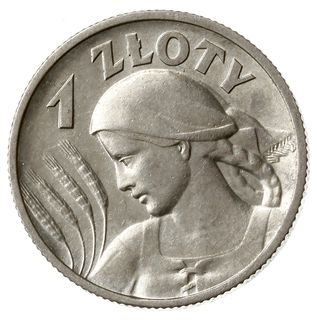 1 złoty 1925, Londyn; popiersie kobiety z kłosam