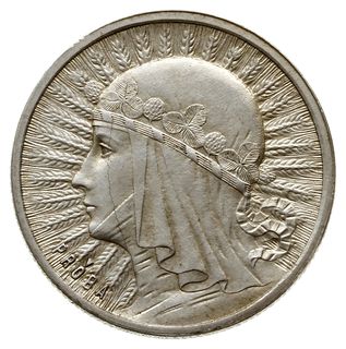 2 złote 1933, Warszawa; głowa kobiety w czepcu w