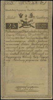 25 złotych polskich 8.06.1794; seria A, numeracj