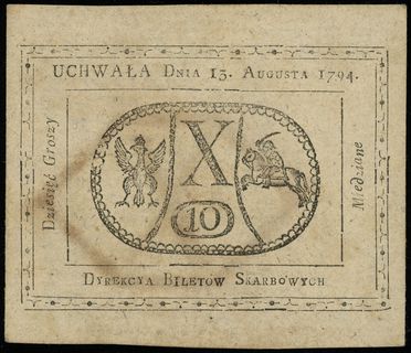 10 groszy miedziane 13.08.1794; Lucow 40 (R1), M