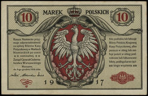 10 marek polskich 9.12.1916; Generał, Biletów, s
