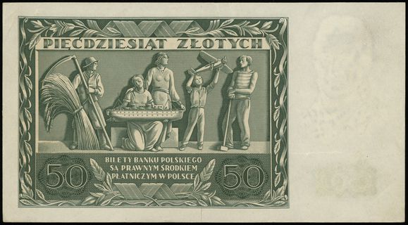 50 złotych 11.11.1936, seria AM, numeracja 1254302
