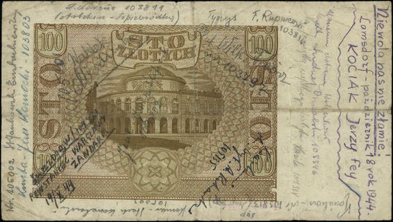 100 złotych 1.03.1940