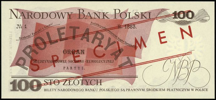 100 złotych 1.06.1979, WZÓR, seria EU, numeracja