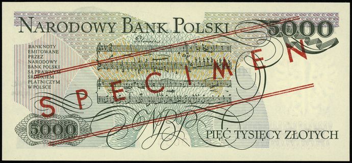5.000 złotych 1.06.1982, WZÓR, seria A, numeracj