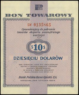 10 dolarów, 1.01.1960